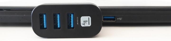 Actual product image Techly Mini Rotating Hub with 3 USB 3.0 (USB-C, 3 Ports)