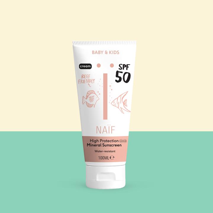 Actual product image Naïf Sunscreen (Suntan cream, SPF 50, 100 ml, 133 g)