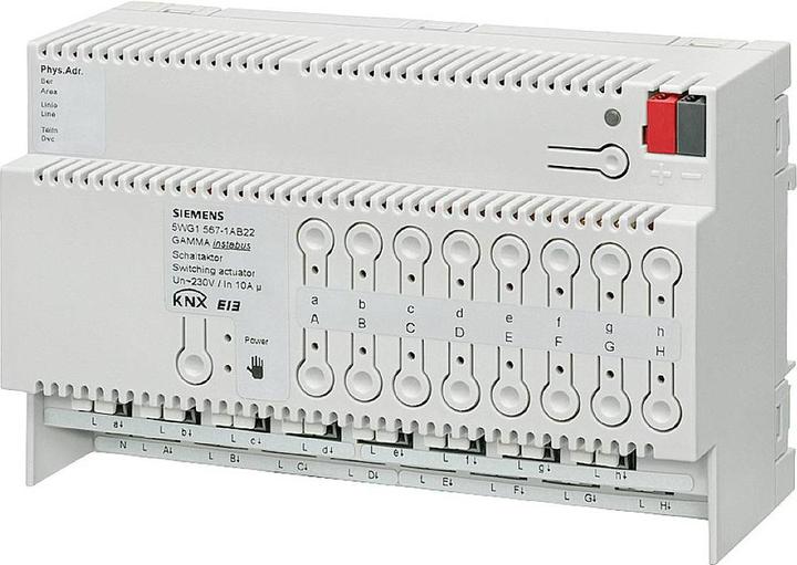 Actual product image Siemens Switch actuator KNX REG 8TE 16Output 10A 2300W 5WG1567-1AB22 (Switch actuator)