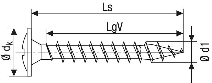 Actual product image Spax Back wall screws (5000 Screws per piece)