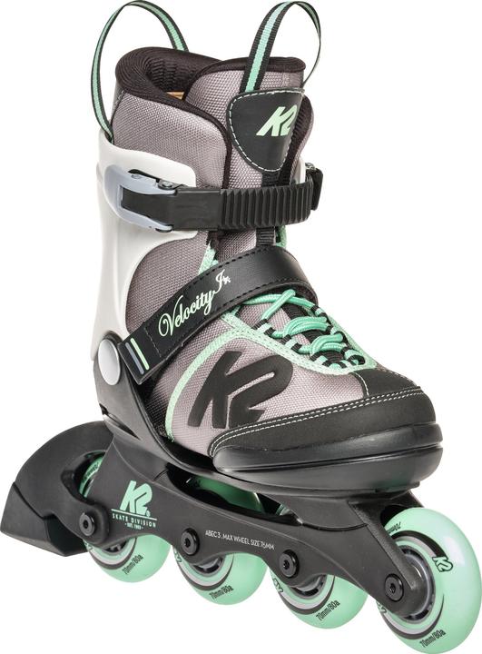 K2 Velocity Junior Girl Inliner (Grösse: 32.0-37.0, black/grey/green) (32, 33, 34, 35, 36, 37)