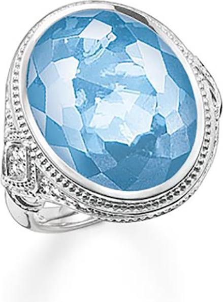 Actual product image Thomas Sabo Ring with syn. spinel and zirconia TR2032-059-31 (52, 925 Silver)