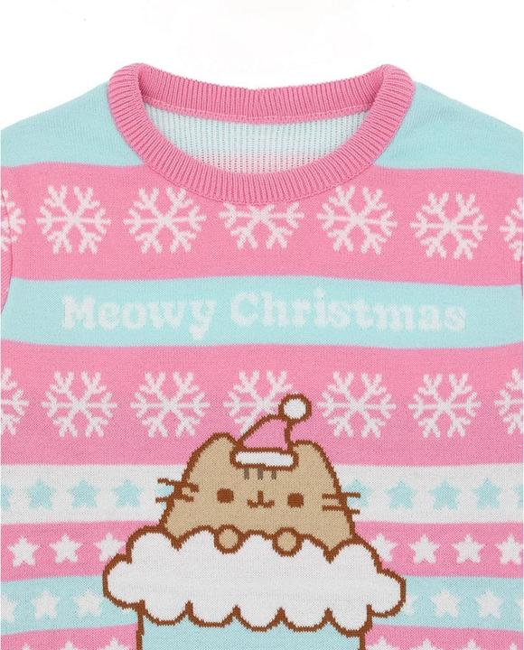 Actual product image Pusheen Girls Knitted Christmas Sweatshirt (146, 152)