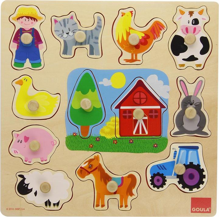 Produktbild Goula Puzzle Silhouette Bauernhof (12 Teile)