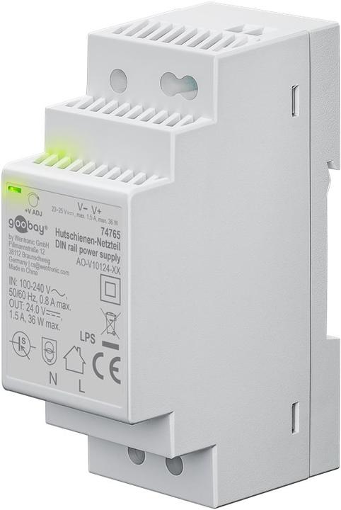 Goobay Hutschienen-Netzteil DIN-Rail 24 V DC, 1,5 A, 36 W