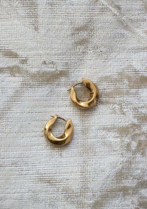Immagine prodotto Tara Style Celine Hoops - Creolen (waterproof) (Acciaio inossidabile placcato oro 18k, 100% impermeabile)