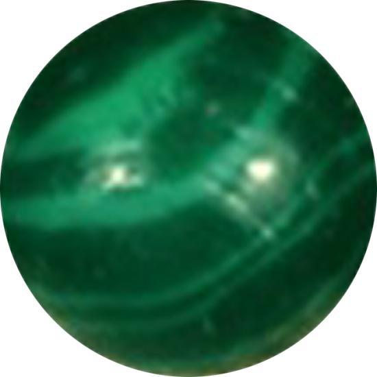 Produktbild Star Piercing Kugel aus Malachit Stein (ohne Messing, Mineralisch)