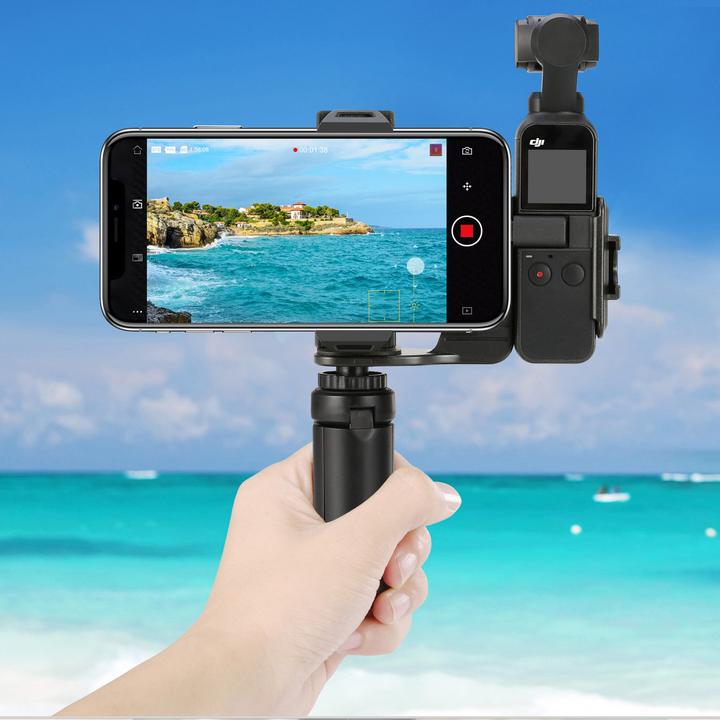 Actual product image Caruba Osmo Pocket Phone Holder Set ABS (incl tafel statief)