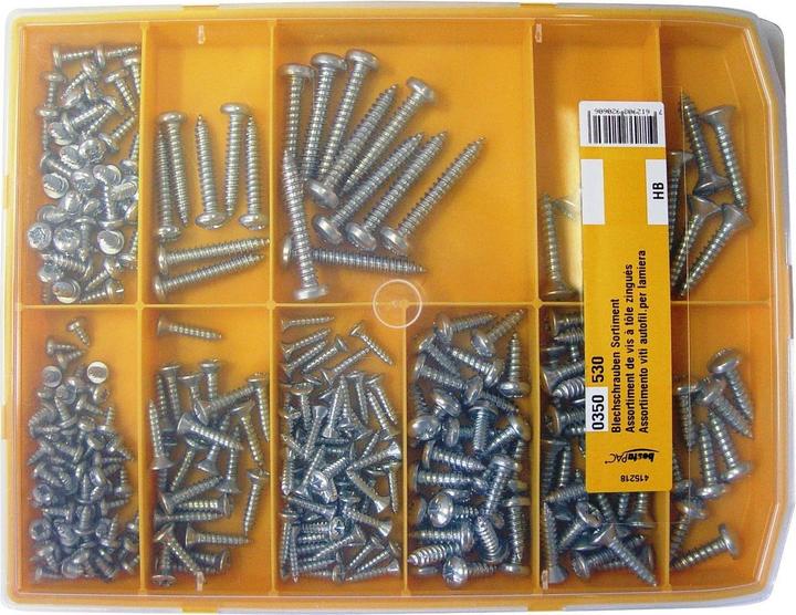 Actual product image BestaPac Sheet metal screws assortment (247 Screws per piece)