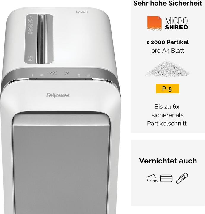 Produktbild Fellowes Powershred LX221 (Microschnitt)