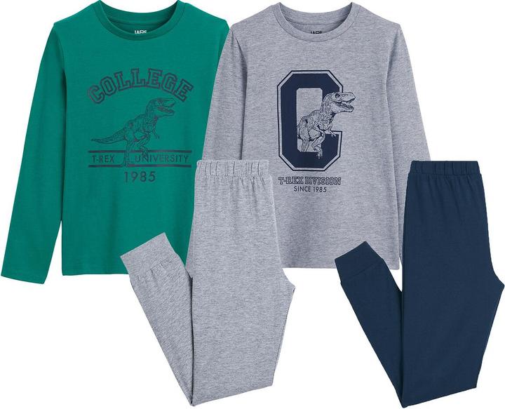 La Redoute Collections 2er-Pack Pyjamas Dino Campus