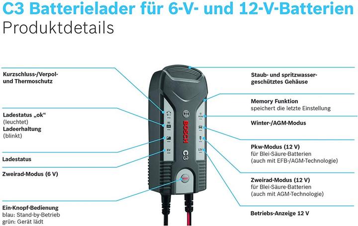 Produktbild Bosch Automotive C3 (12V, 3.80 A)