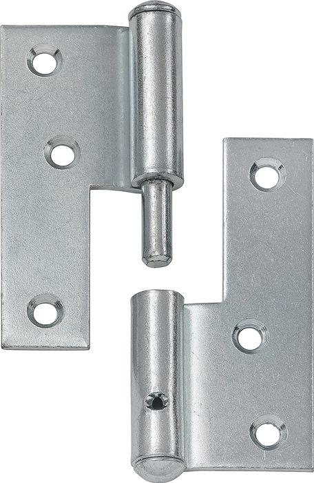 Image du produit Vormann Paumelle de porte acier droite 80x72 mm DIN droite zinguée bleue broche fixe