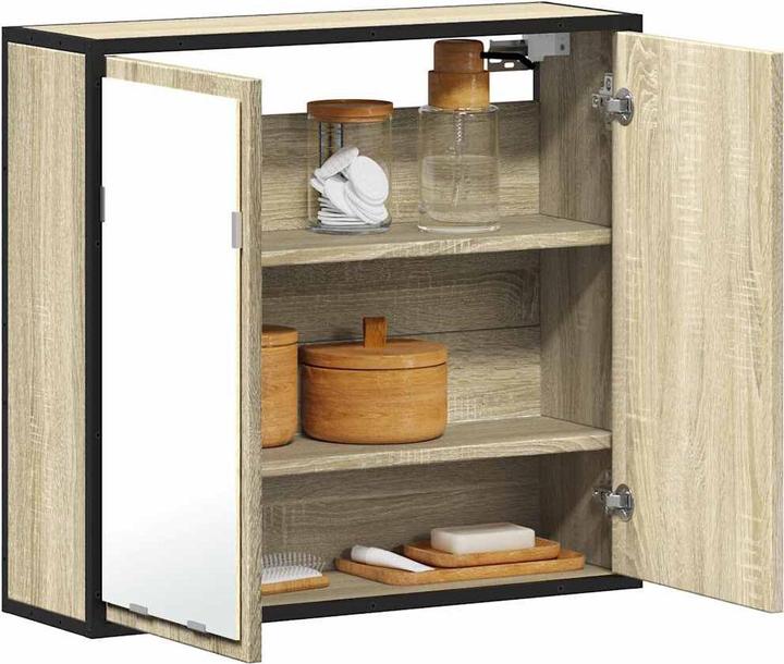 Actual product image VidaXL Bathroom mirror cabinet Sonoma oak 65x20x60 cm wood-based material (65 x 20 x 60 cm)