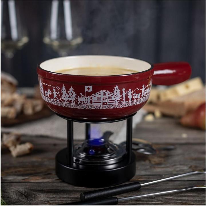 Immagine prodotto Kuhn Rikon Caquelon Induktion Gusseisen rot Alpweide Mini Ø 17 cm (1.30 l)