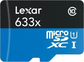 Actual product image Lexar microSDXC 633x with USB 3.0 Reader (200 GB, microSDXC, U1, UHS-I)