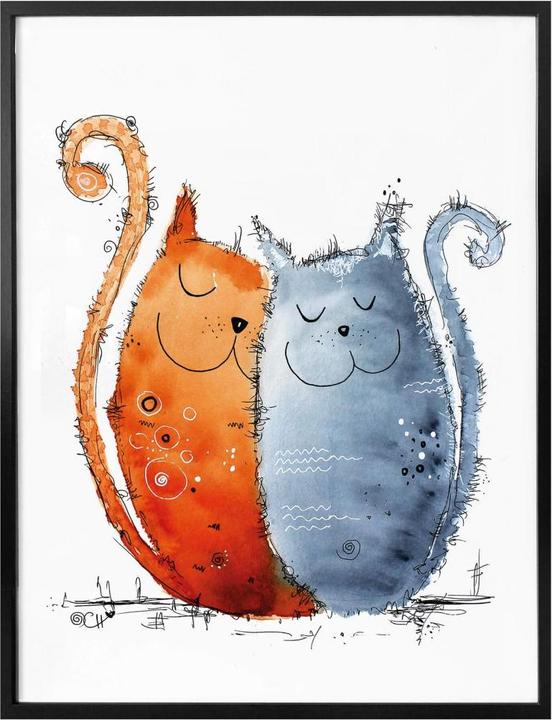 Produktbild Trenddeko Hagenmeyer - Verliebte Katzen (40 x 50 cm)