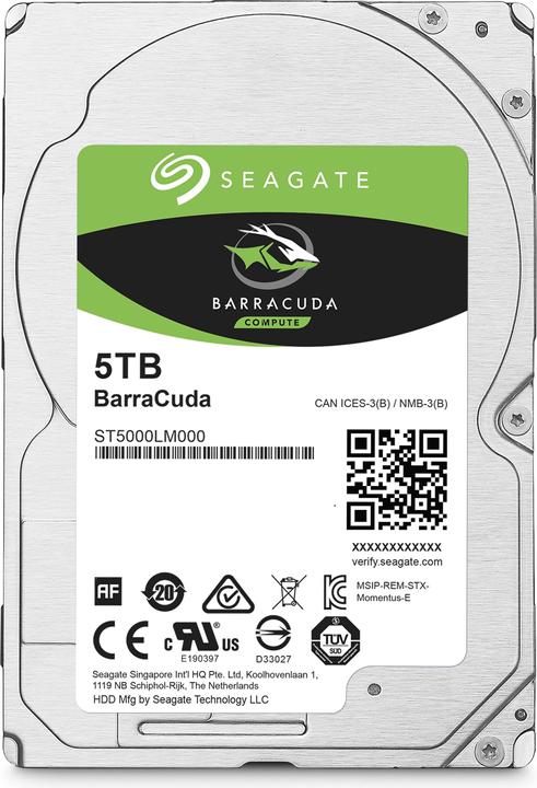 Actual product image Seagate BarraCuda (5 TB, 2.5", SMR)