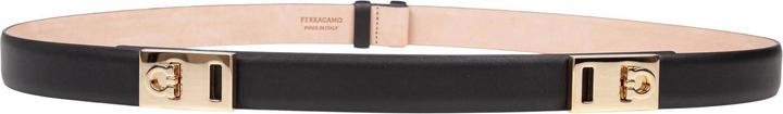 Actual product image Salvatore Ferragamo Ferragamo extendable hug belt in black leather (100)