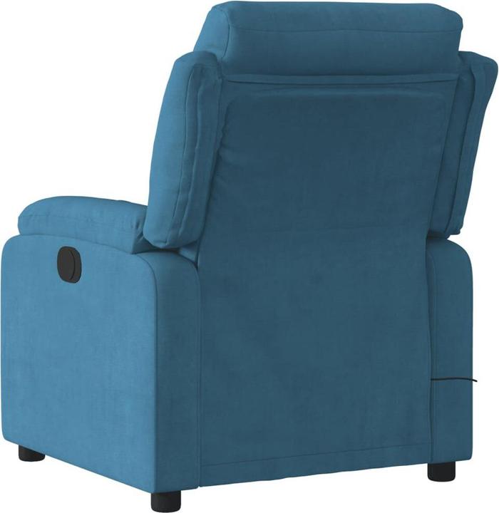 Actual product image VidaXL Massage armchair TV armchair Relax armchair Recliner armchair Blue velvet