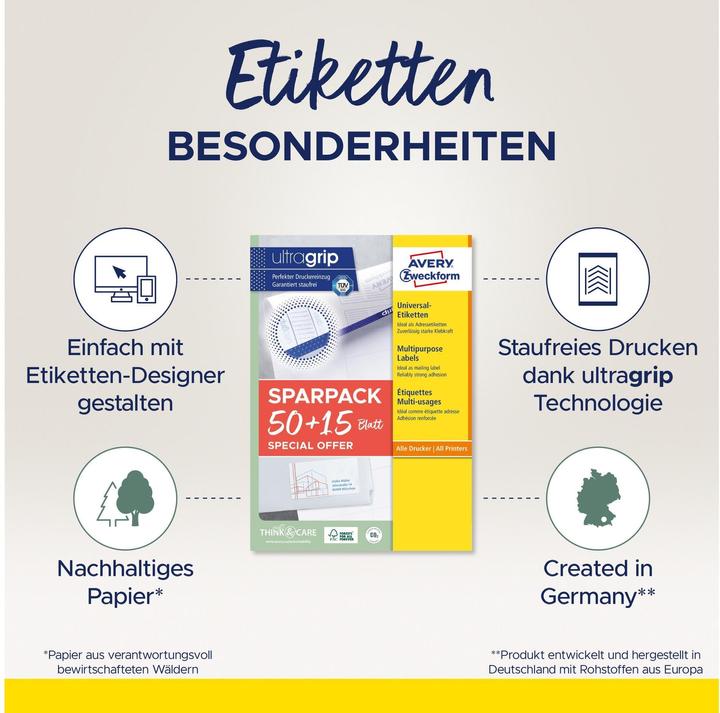 Produktbild Avery Universal-Etiketten