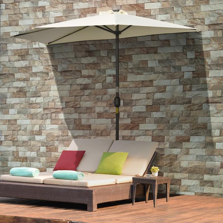 Immagine prodotto Outsunny Ombrellone con pannello solare e LED (1.35 m)