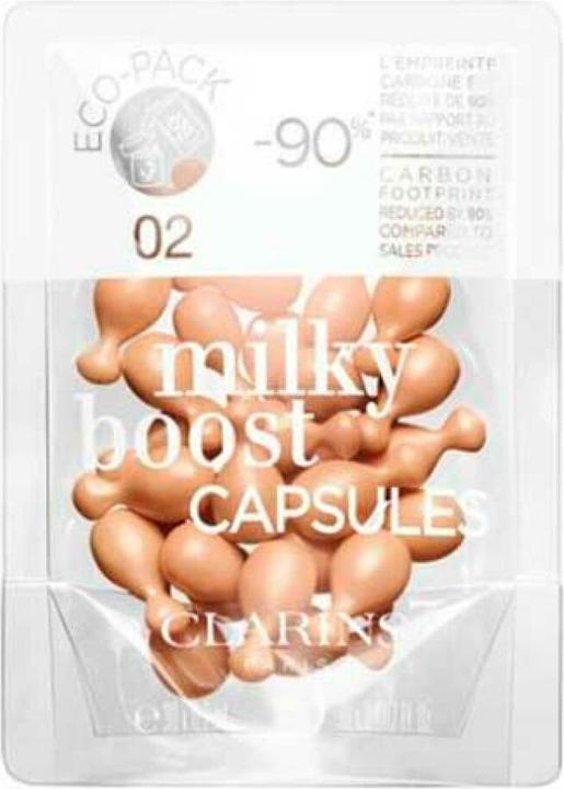 Actual product image Clarins MILKY BOOST makeup capsule refill 30 u 2 34 caps by MILKY BOOST