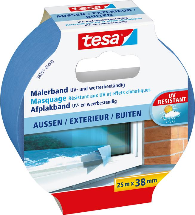 Actual product image tesa Painter's masking tape OUTDOOR, painter's tape for outdoor use (38 mm)