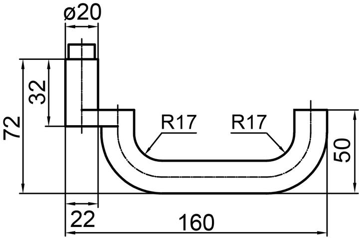 Produktbild Glutz Türdrücker 5059 Oslo (Türgarnitur)