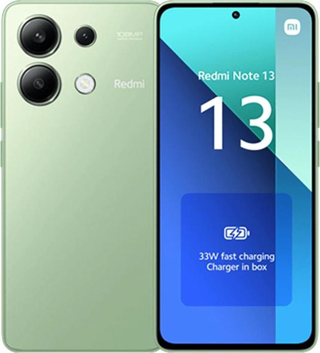 Actual product image Xiaomi Redmi Note 13 (256 GB, Mint green, 6.67", Hybrid Dual SIM, 108 Mpx, 4G)