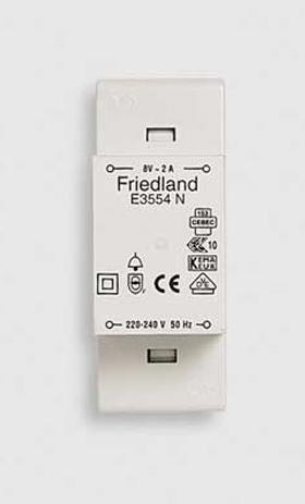 Produktbild Honeywell Klingeltrafo VDE E3554N Friedland 8V/2A