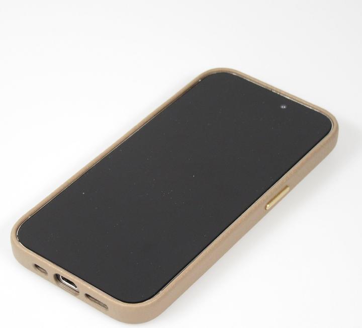 Actual product image PhoneLook Cover Fully grained luxury calfskin with metal buttons and MagSafe (Apple iPhone 15 Pro)