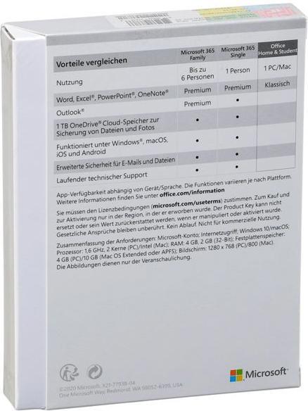 Image du produit Microsoft Office Home & Student 2019 Allemand (1 Utilisateur, Illimité)