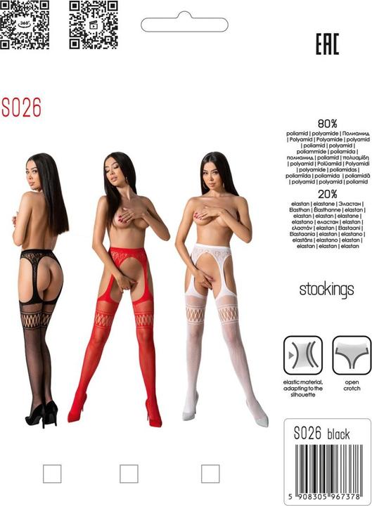 Produktbild Passion S026 Medias Con Liguero Blanco Talla Unica (One Size, Einzelpack)
