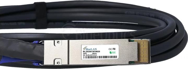 Immagine prodotto BlueLAN DAC-Q28DD-200G-0.5M compatibile con DAC 200GBASE-CR4 QSFP-DD BL292901W0.5M26