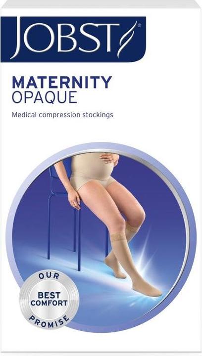 Produktbild Jobst Maternity Opaque KKL2 AD Wadenstrumpf Petite mit Spitze Komfortsohle Zickzack-Abschlussbündchen Soft
