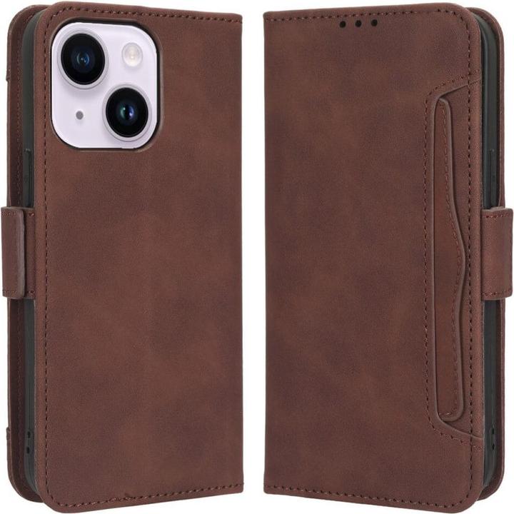 Immagine prodotto Cover-Discount iPhone 15 - Custodia con molti scomparti per carte di credito marrone (Apple iPhone 15)