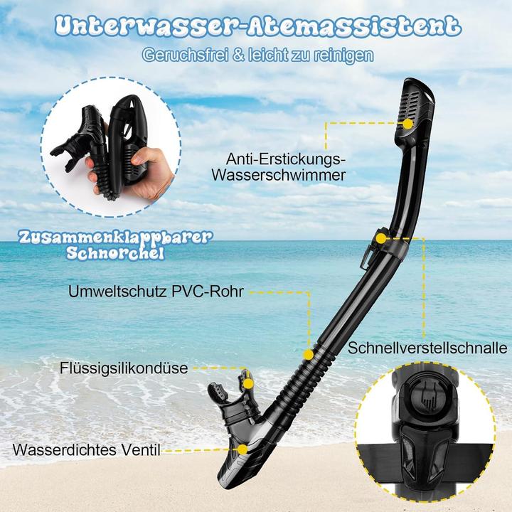 Immagine prodotto Milfech Schnorchelset mit Taucherbrille und Trockenschnorchel