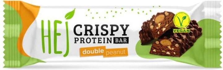 Produktbild HEJ Nutrition Hej Vegan Crispy Bar (45G) (Erdnuss, Kakao, Double Peanut, Schokolade, 1 Stk., 45 g)
