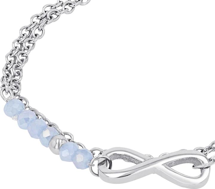 Immagine prodotto S.Oliver Armschmuck für Mädchen, Edelstahl, Glas | Infinity (16 cm, Acciaio inossidabile)