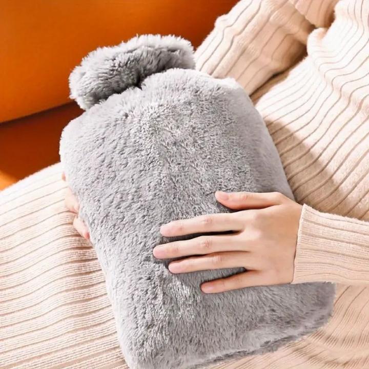 Actual product image ASMI Fluffy hot water bottle, bed bottle, 1 litre (1 l)