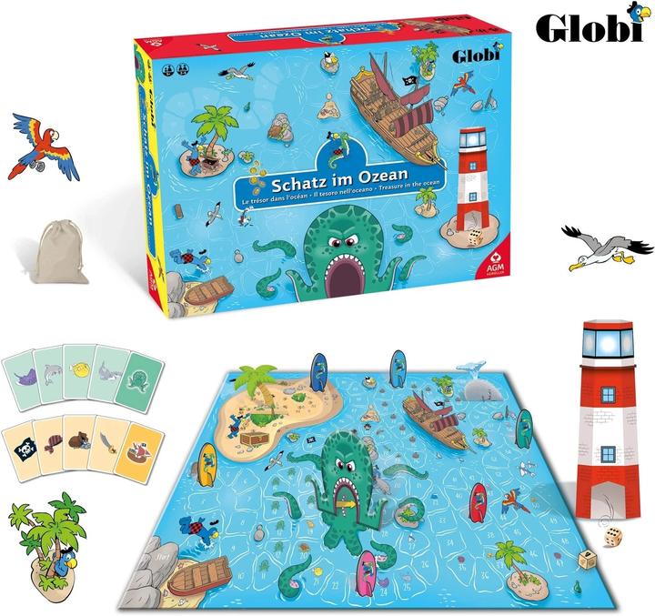 Actual product image AGM Globi treasure in the ocean (Italian, English, French, German)
