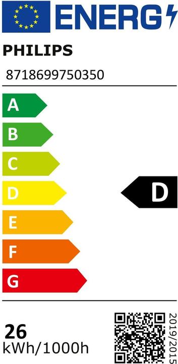 Label énergétique Philips Professional TForce Core (E27, 26 W, 4000 lm, 1 x, D)
