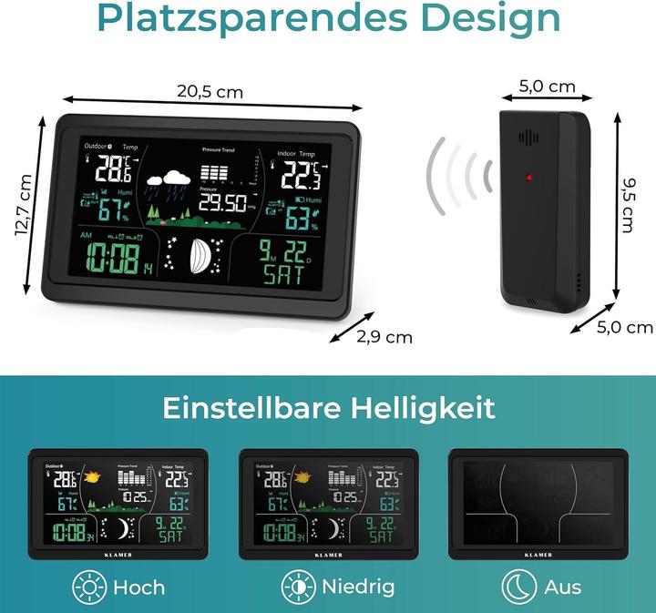 Image du produit KLAMER Funkwetterstation mit Aussensensor