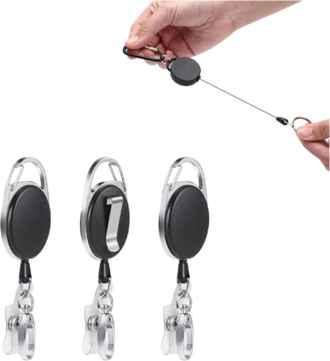 Immagine prodotto Werkstein Anti-Lost Key-Bak Schlüsselanhänger mit Gürtelclip + Kartenhalter 3er Set