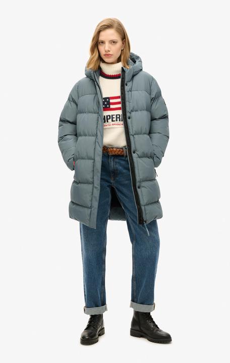 Actual product image Superdry HOODED SPORTS PUFFER MID JKT Dames Jas - Maat M (12)