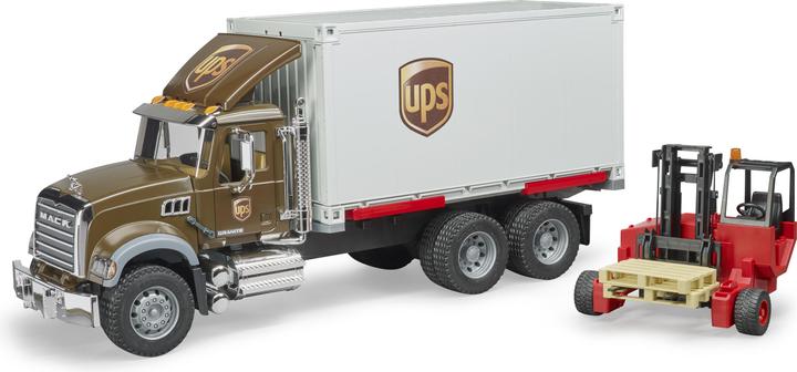 Actual product image Bruder Mack Granite UPS logistics truck