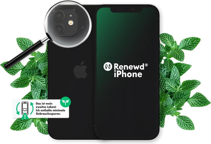 Actual product image Renewd iPhone 12 Mini (64 GB, Black, 5.40", 12 Mpx, SIM + eSIM, A / Like new)