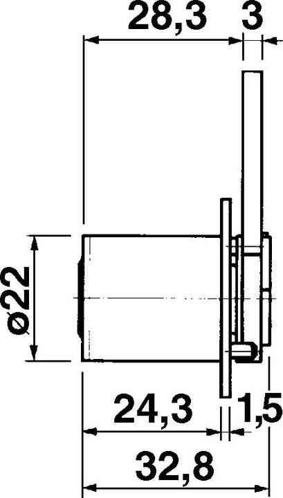 Actual product image Kaba Locking cylinder 8, type 1129 (Locking cylinder)