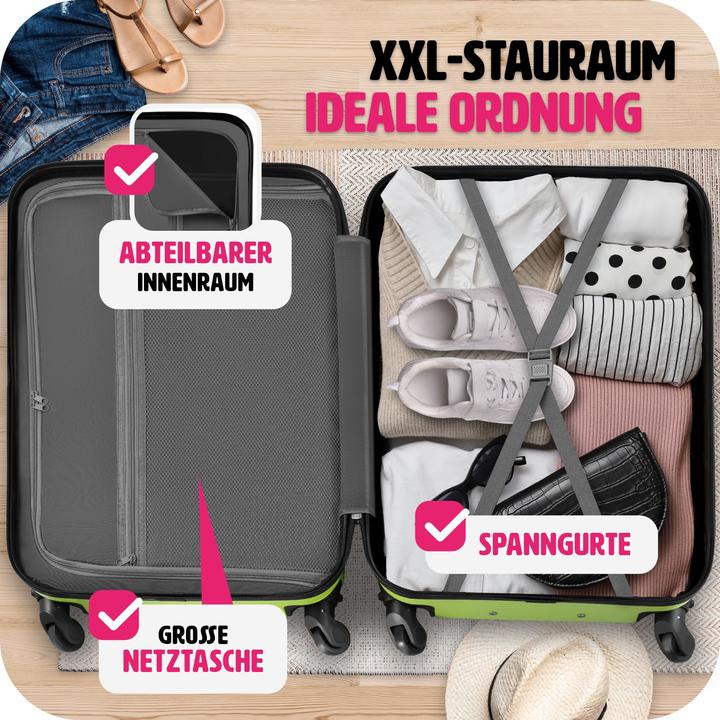 Produktbild tectake Hartschalenkofferset (106 l, Handgepäck (bis 50l), M (50 - 90l), L (90 - 115l))